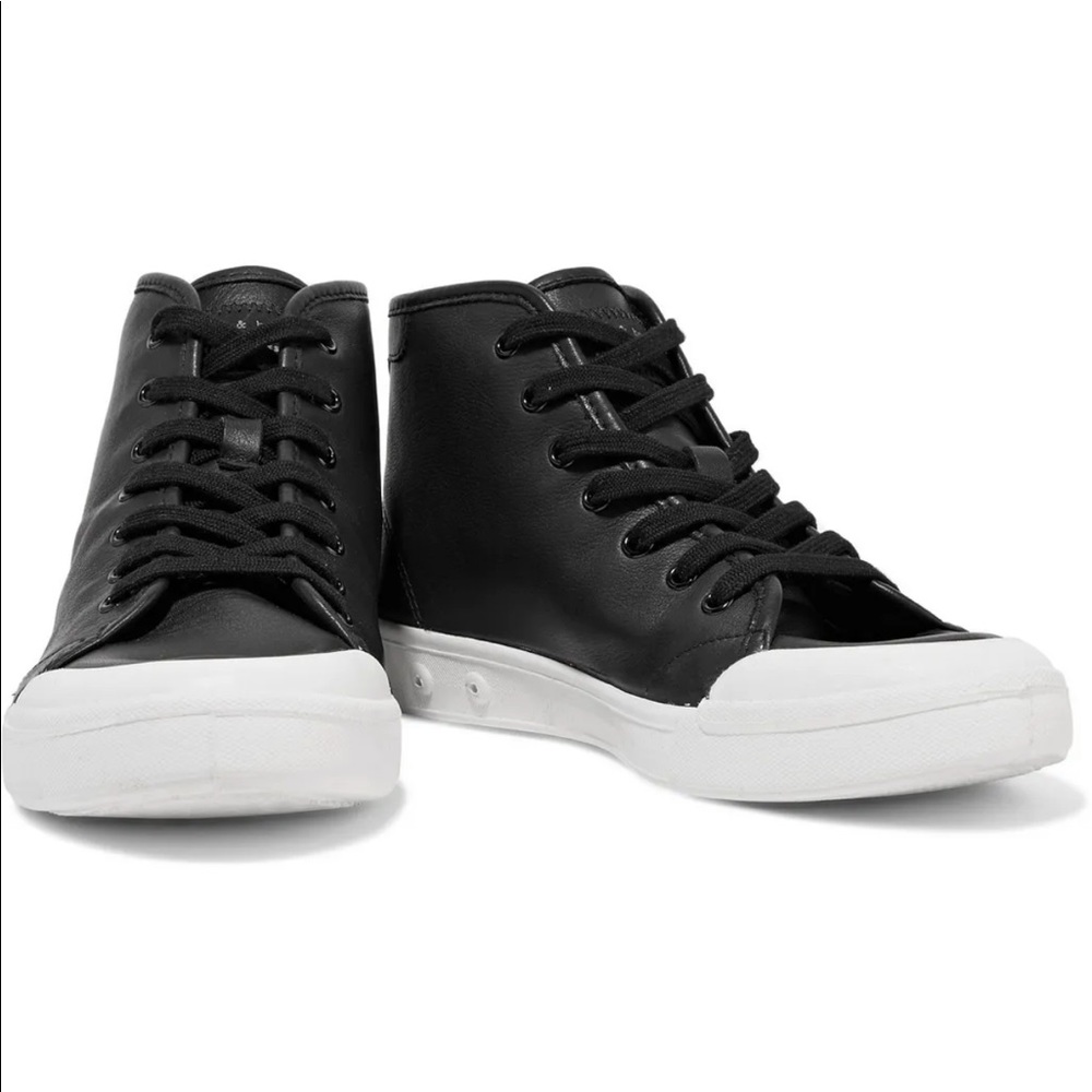 Rag and bone black leather sneakers